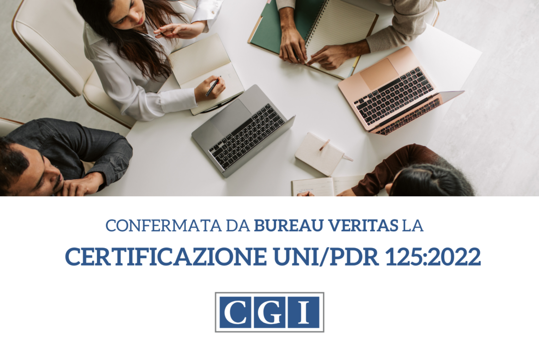 CGI Holding conferma la certificazione UNI PdR 125:2022 per la Parità di Genere